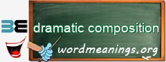 WordMeaning blackboard for dramatic composition